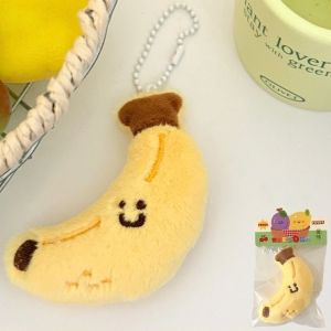 OUREAL Cute Plush Doll Keychain Mango Peach Banana Avocado Lemon Cherry Stuffed Pendant  Cartoon Fruit Bag Pendant Birthday Gifts