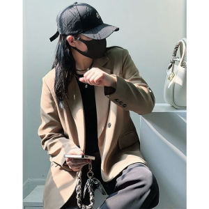 CHICCHIC 3 màu Áo blazer dáng rộng Áo Blazer thời trang nữ