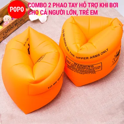 Phao đeo tay tập bơi cho người lớn trẻ em (02 phao cho 2 tay) POPO LIFE2 phao bơi an toàn với 2 ngăn khí riêng biệt chất lượng chuẩn EU