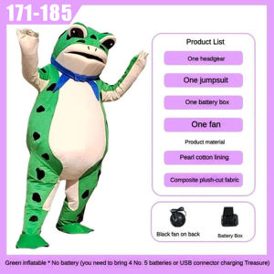 แบบพองลม ชุดกบ ชุดเสื้อผ้าตุ๊กตากบ ชุดมาสคอ ของเล่นบทบาทสมมุติ cosplayชุดพองกบcroaking การแสดงบนเวที