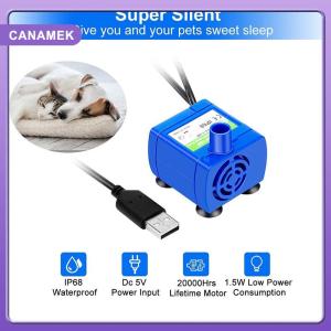 【CANAMEK】 Mini DIY tiếng ồn thấp động cơ bơm 5V DC USB Máy bơm nước Phụ kiện DR-DC160 cho vật nuôi mèo uống bát nước quả PET
