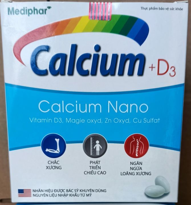 Viên bổ sung CanxiI CALCIUM +D3 Bổ sung Canxi, D3, Vitamin cho mọi lứa tuổi - Hộp 100 viên