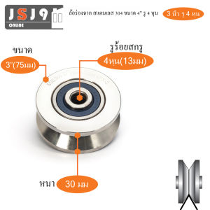 ล้อร่องฉากสแตนเลส 304  ร่องกลม ร่องฉาก 3นิ้ว  4นิ้ว  ม้าทองsc ล้อประตูสแตนเลส  ล้อประตูรั้ว  ล้อประตูบานเลื่อน สแตนเลส