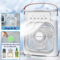 UPUPIN Quạt mini Máy tạo độ ẩm Máy khuếch tán tinh dầu 600ml Quạt phun sương để bàn có đèn LED. 