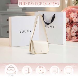 Bộ hộp quà YUUMY (Túi đeo chéo nữ YUUMY YN319 + Hộp quà YHQ3T + Túi giấy YTG3T + Túi rút BVR3838 + Thiệp cảm ơn YBT1)