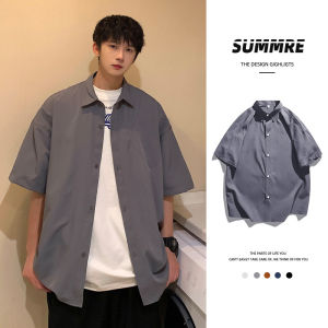 SINRANSINYA丨áo sơ mi nam-Áo Cá Tính Chống Nắng ngắn áo có tay mỏng mùa hè nam thanh thiếu niên hàng đầu thời trang hàn quốc trang phục sinh viên học