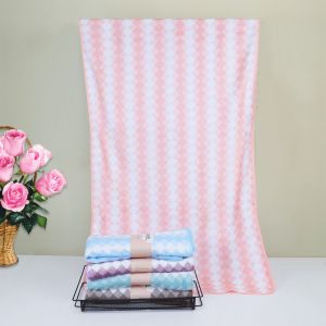 JE.ID Handuk Mandi 70x140Cm / Handuk Dewasa Handuk Jumbo Daya Serap Tinggi Dan Lembut / Handuk Bulu Tebal / Handuk Murah Motif Diamond Handuk Mandi Dewasa Anak Bayi Waniti Lembut Menyerap Air