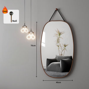 🌟SG STOCK🌟Hanging Full Length Mirror Irregular Frame Wall Mirror for Dressing View Decorative Wall Mount Mirror