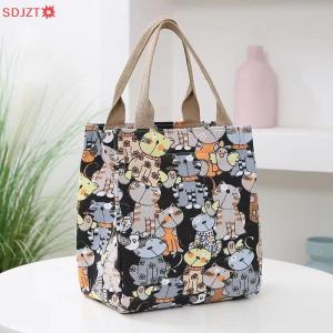 🚚【Local Express Delivery】🚚 New Fashion Cartoon Canvas Bag Handbag Portable Lunch Box Bag Bento Bag