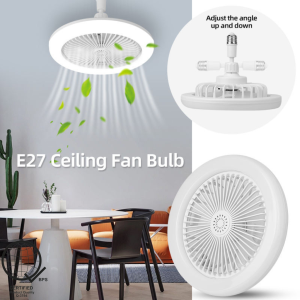 LAOG E27 Ceiling Fan with LED Light and Remote Control Adjustable light and air Multiple Modes
