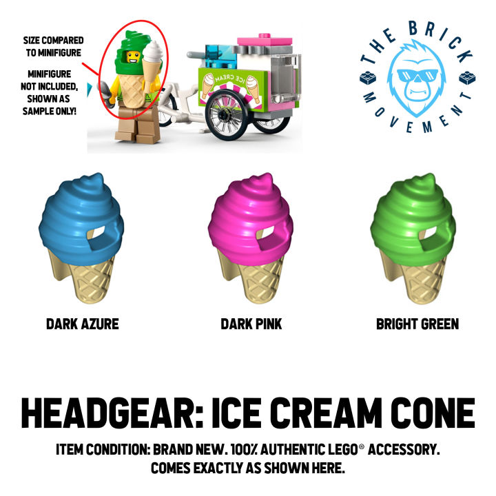 LEGO® ACCESSORIES - MINIFIGURE HEADGEAR - Ice Cream Cone