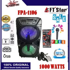 New Megapro FPA-1106 Dual Speaker Portable multifunction Karaoke high-power outdoor wireless bluetooth mobile karaoke portable home Free wired microphone