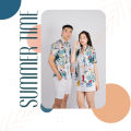 Áo sơ mi cổ vest đi biển họa tiết THÁI KHANG vải lụa mềm mặc thoải mái rất mát họa tiết hoa lá A3D53. 