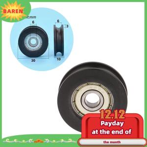 BAREN ลูกรอกเหล็กเคลือบ626รูปตัวยูสำหรับหน้าต่างประตูเลื่อนล้อเลื่อนสำหรับประตูบานเลื่อนลูกปืน