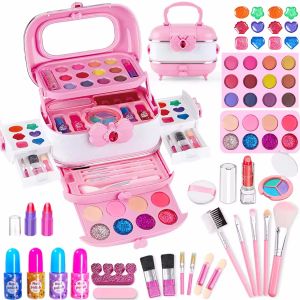 Kids Washable Makeup Girl Toys - Kids Makeup Kit for Girl Little Girls Makeup Kit Kid Children Christmas gifts