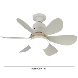 E27 Base Ceiling Fan Light 6-Blade LED Remote 3-Speed Dimmable Timer Lamp [Winnereco World]