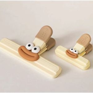 Multi-Purpose Food Bag Sealing Clips 可爱厨房夹 Moisture-Proof and Leak-Proof Snack Clips Cut Reusable Food Bag Clips Snacks and Storage Bags Durable and Anti-Slip Snack Clips Perfect for Keeping Food Freshe Design Durable and Anti-Slip