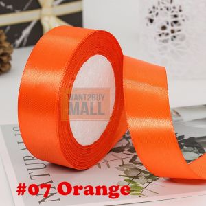 UMI 2.5cm 25Yards DIY Bow Craft Satin Ribbon Flower Wrapping Webbing Decoration Packaging Gift Lace Hadiah Riben Kain 彩丝带