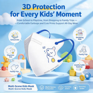 Disposable Kids Face Mask Children Disposable Mask 3 Ply Breathable Earloop Daily Protection School Mask