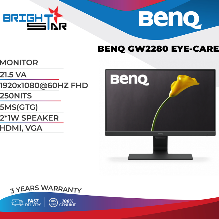 BENQ GW2280 EYE-CARE / 21.5 VA / 1920x1080@60HZ FHD / 250NITS