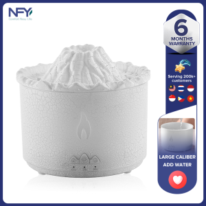 New 300ML volcanic aromatherapy machine desktop essential oil diffuser flame humidifier household night light decoration wireless remote control