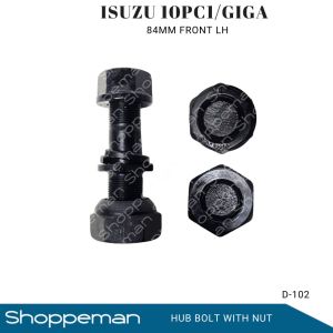 84mm ISUZU 10PCI GIGA TRUCK FRONT HUB BOLT WITH NUT STUD WHEEL HUB DRUM D-102 LH RH