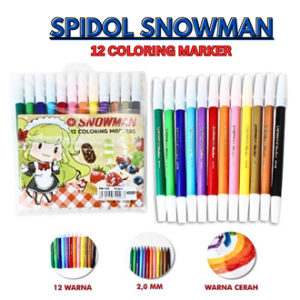 Spidol Mewarnai 12 Warna / 12 Coloring Marker Snowman