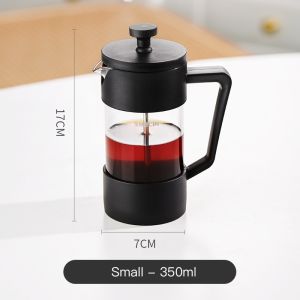 BINCOO Coffee French Press Pot Household Coffee Hand Brewing Pot with Filter Set Milk Frother 350ML/600ML/1000ML