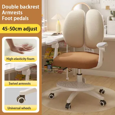 Study Chair for Kids Swivel Chair Adjustable Chair Ergonomic Chair with Height and Foorest for Home