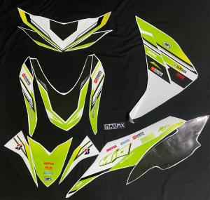 decal stiker full body keren mio m3 warna gradasi kuning hijau