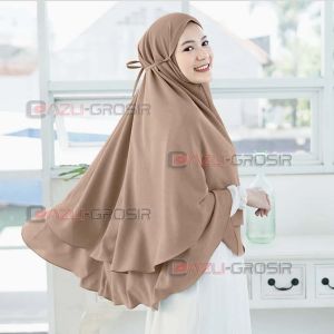 GROSIR Kalya Khimar 2 Layer Jumbo XL Syari non Pet Tali Realpict Jilbab Hijab Instan Kerudung Wanita Dewasa Murah Terbaru Atasan Kekinian 2021