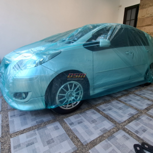 Cover Mobil Transparan BYD Dolphin / Bahan Plastik PE Tebal 80 Micron Waterproof Outdoor Indoor