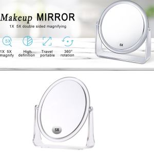 STARGOODS 360° Rotating 5x Magnifying Mirror Flexible Double-sided Table Makeup Mirror Multipurpose Magnification Cosmetic Mirror Beauty Mirror