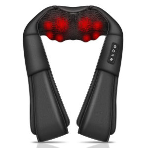 Neck Massager Shiatsu Back Neck Massager with Heat Electric Back Massager Neck Massager Pillow for Neck Back Shoulder Foot Leg Muscle Pain Relief Shoulder Massager - Birthday Gifts