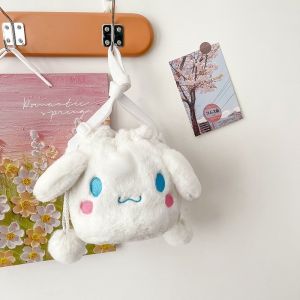 Sanrio Cartoon Plush Shoulder Bag Kawaii Kuromi My Melody Cinnamoroll Bag Women Crossbody Bag Gift for Girls