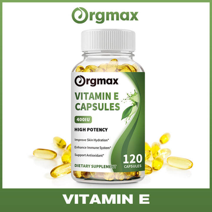 Orgmax Vitamin E Capsules Support Heart & Skin Health for Keep Skin ...