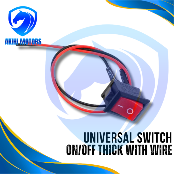 [AKIHI MOTOR] ON/OFF SWITCH UNIVERSAL 2 WAY WITH WIRE FOR MOTORCYCLE ...