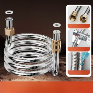 Large Diameter Shower Hose Stainless Steel High Flow Shower Hose Thickened Boost Heater Water Pipe Universal