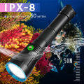 Asafee DA16 Super Powerful 3600lm Diving Flashlight XHP70.2 /SST70 Powerful LED Professional Diving Flashlight Waterproof Underwater Torch Lanterns Powered By 26650 Battery. 