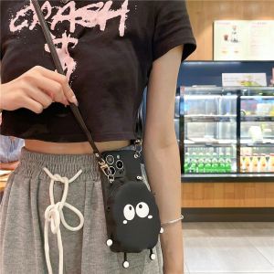 Huawei Y7a Y9a Y6p Nova Y61 Y70 Y90 9 7 10 SE 8i 7i 3i 5T Y9 Prime 2019 Y9S Honor X7 X6 X5 X7a X8a X9a 50 Lite P30 Pro Wallet Shoulder Strap Soft Phone Case