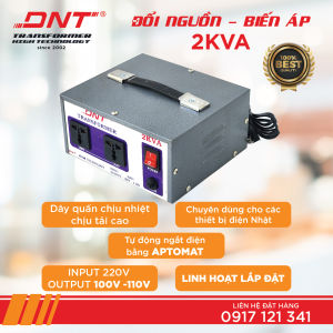 [HCM]Biến áp DNT 2kva 220v ra 100v 110v