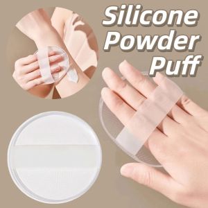 SINGLE Soft Silicone Gel Powder Puff Transparent Non-Absorbing Silicone Makeup Sponge Jelly Sponge Smooth Body Lotion Application Tool Face Foundation