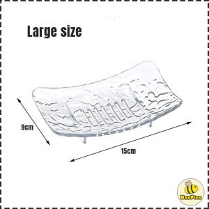 MaxPlus Plastic Soap Dish Drain Hole Non‑Slip Base Soap Holder Tray For Bathroom Home Gym Travel