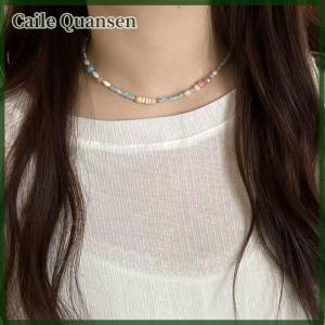 Caile Fashion Natural Stone Freshwater Collar Chain Necklace For Women Elegant Stylish Handmade Beads Necklaces Jewelry Gift