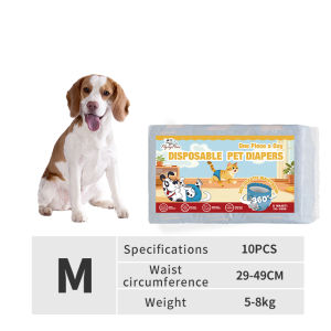 Dono PetClub 10PCS Dog Diaper For Female Dog Comfortable Pull-up Diaper for Dog/Cat Shih Tzu/Bichon/French Bulldog/Schnauzer