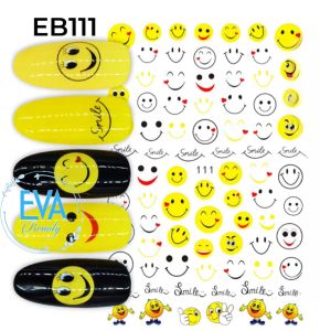 Miếng Dán Móng Tay 3D Chống Nước Chủ Đề Biểu Tượng Icon Colecction Hoạ Tiết Mặt Cười Smile Face DD554 / DD019