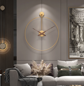 Minimalis Nordic siri dinding jam besi seni jualan panas rumah ruang tamu jam mudah Retro hiasan dinding kreatif