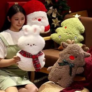 Merry Christmas decoration stuffed plush toy pillow Christmas tree Santa Claus elk doll Christmas gift for children