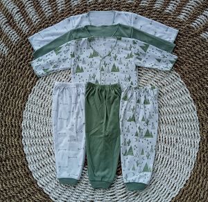 18Pcs Seri Sage Piral Perlengkapan Baju Bayi Celana Bayi Baru Lahir Newborn Kado Gift Set Paket Kumplit Lahiran 0-3 Bulan Premium