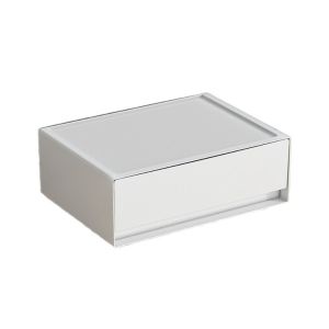 WENTIVV White Stackable Storage Drawer Plastic Drawer Type Desk Storage Box Office Sorting Box Space Saving Stationery Storage Organizer Home